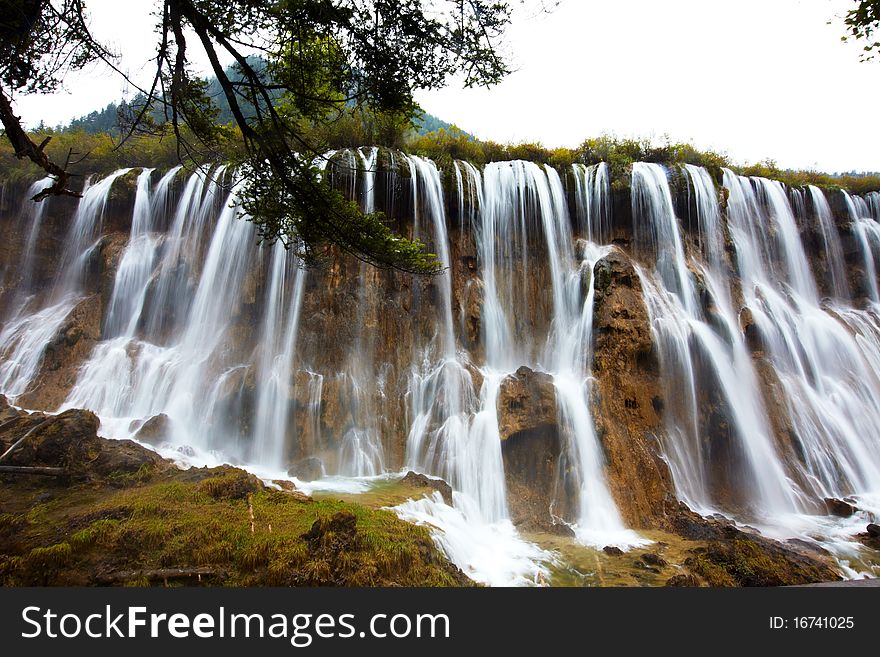 Waterfall  in jiuzhaigou scenic area