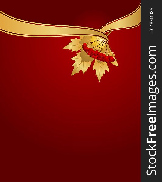 Background with autumnal leaves for design. Background with autumnal leaves for design