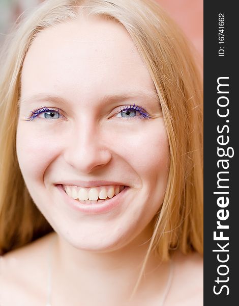 Summer portrait of the beautiful fair-haired girl