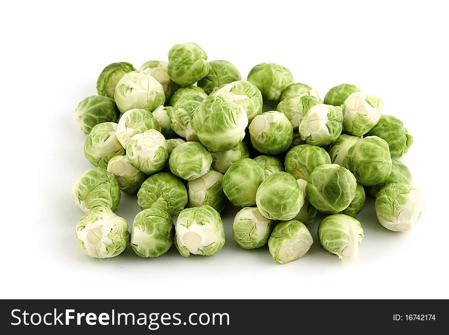 A lot of sprouts isolated on white background