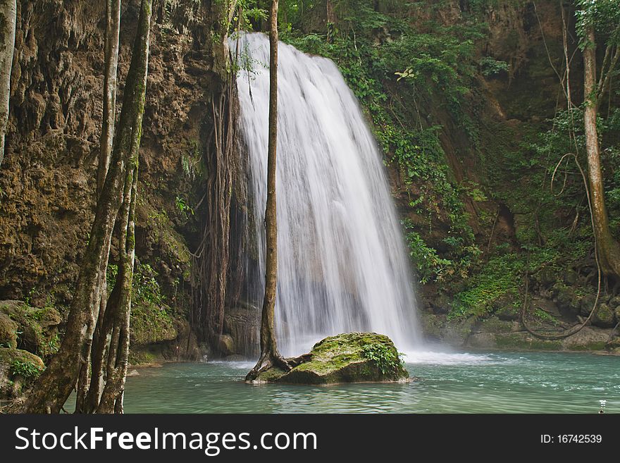 Erawan waterfall,kanchanaburi in Thailand