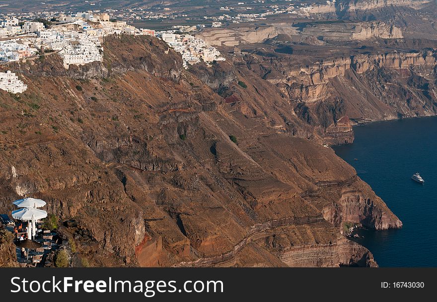 Santorini island landscape