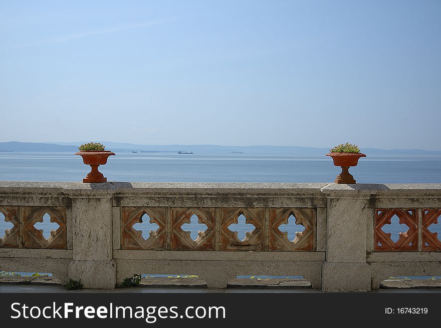 See view from Castle Miramare, Italy.