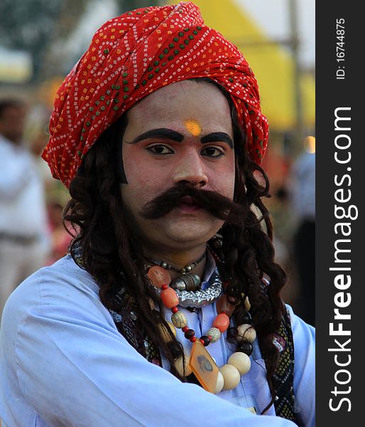 Traditional indian rajasthani smiling man. Traditional indian rajasthani smiling man.