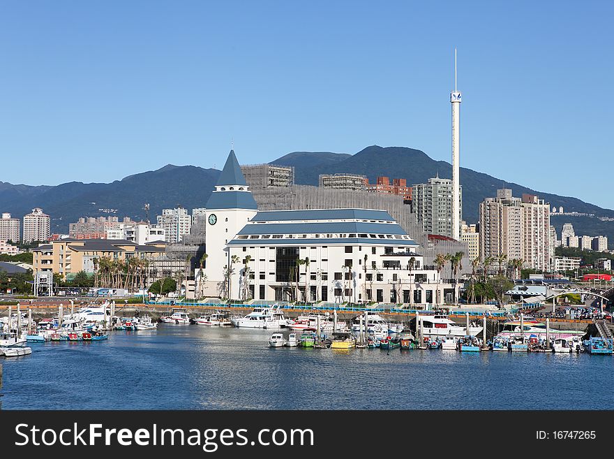 Beautiful dock with sky in taiwan. Beautiful dock with sky in taiwan