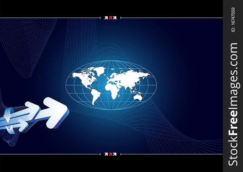 Abstract background with world map and place for your text. Abstract background with world map and place for your text