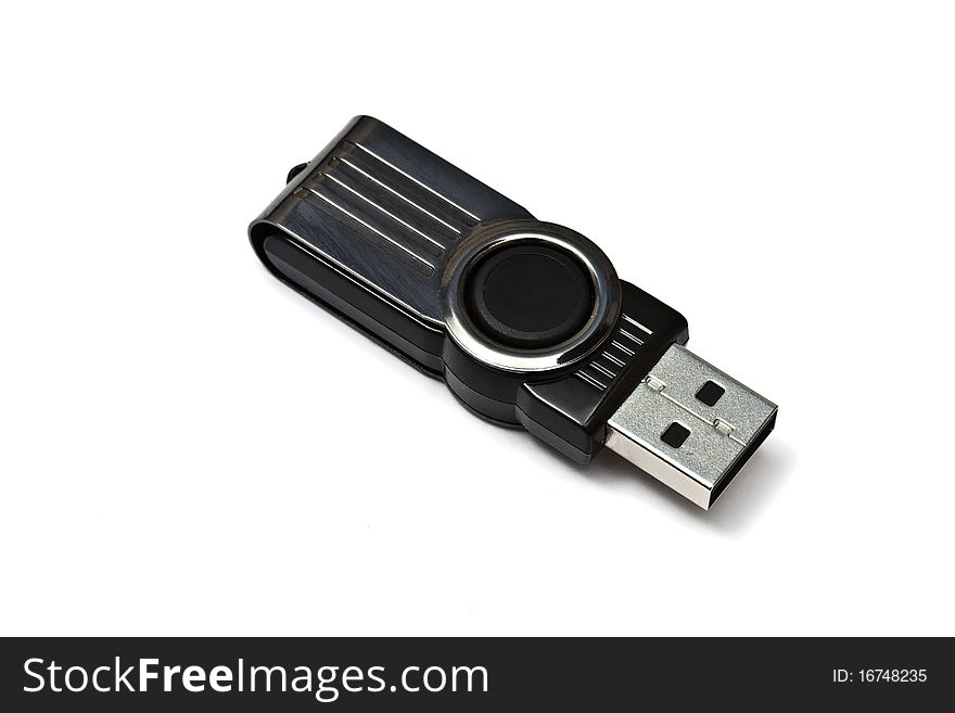 USB storage drive isolated on white