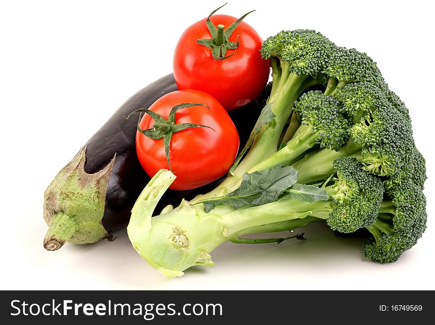 A vegetables isolated on white background