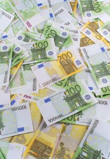 A Lot Of Banknotes Euro Royalty Free Stock Photos