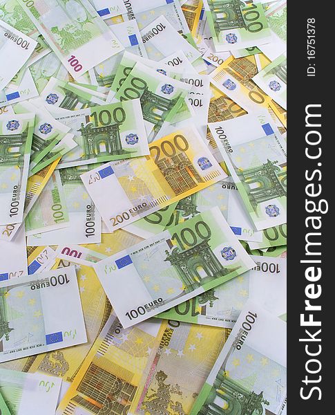 A Lot Of Banknotes Euro