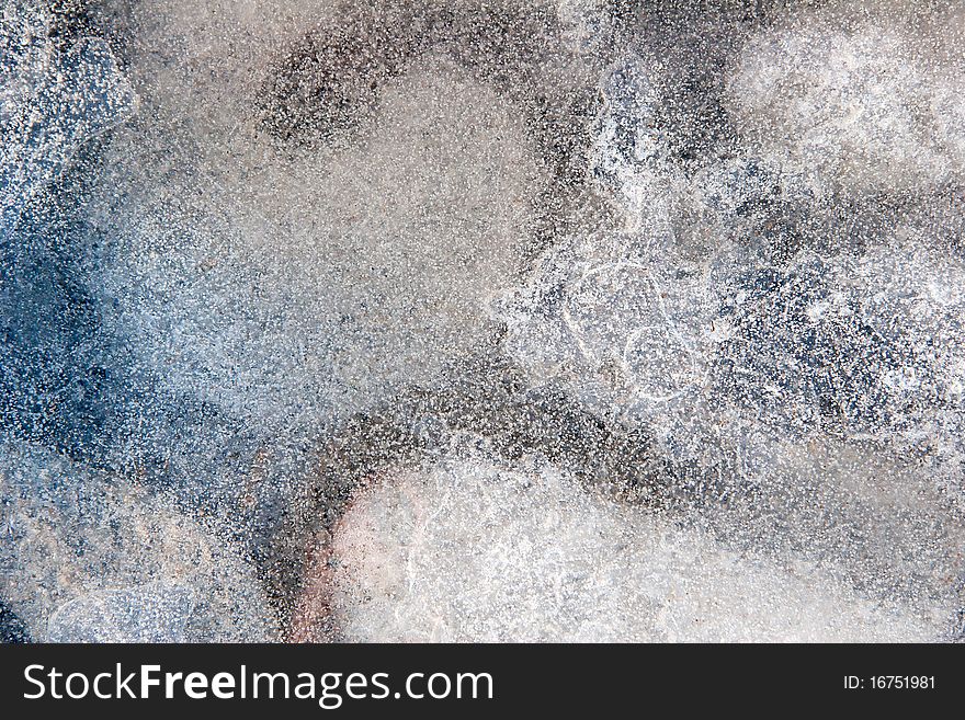 Frozen water at wintertime - background and afterimage. Frozen water at wintertime - background and afterimage