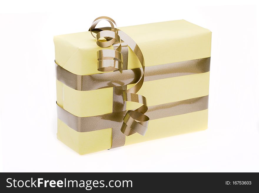 Present box isolated in white background