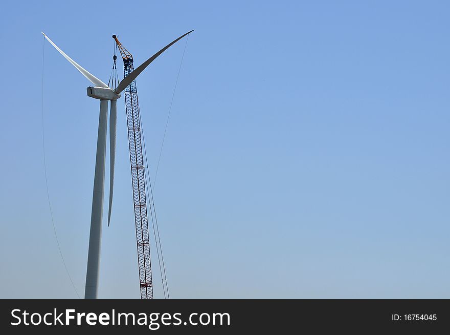 Wind Turbines in construction phase