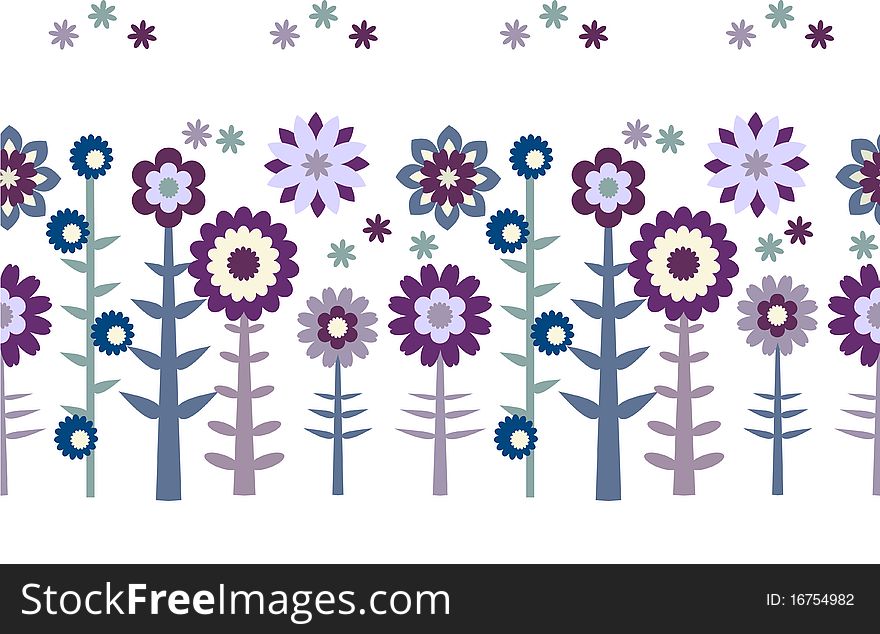 Vector illustration with  flowers.Samless  patten. Vector illustration with  flowers.Samless  patten