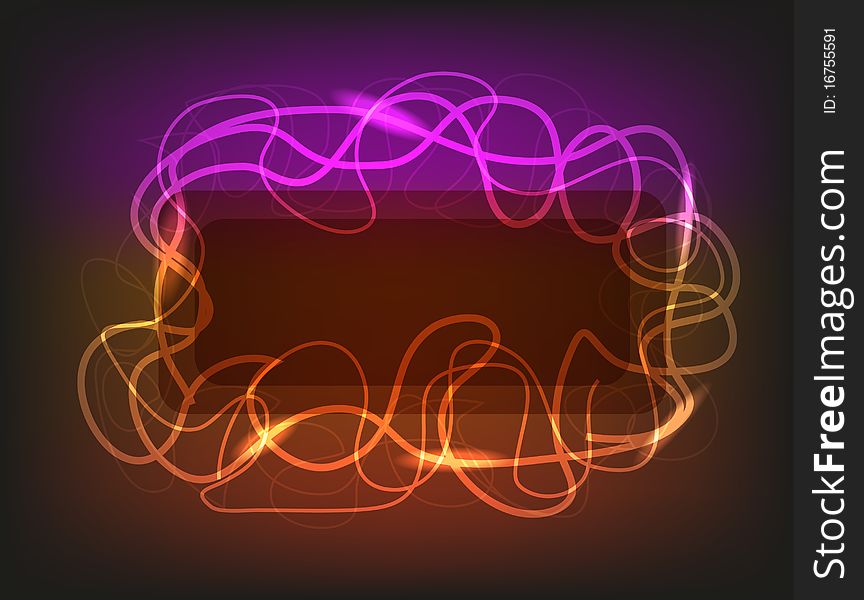Abstract magic frame, multicolored, with energy lines.