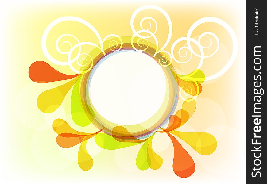 Colorful frame with floral elements. Colorful frame with floral elements.