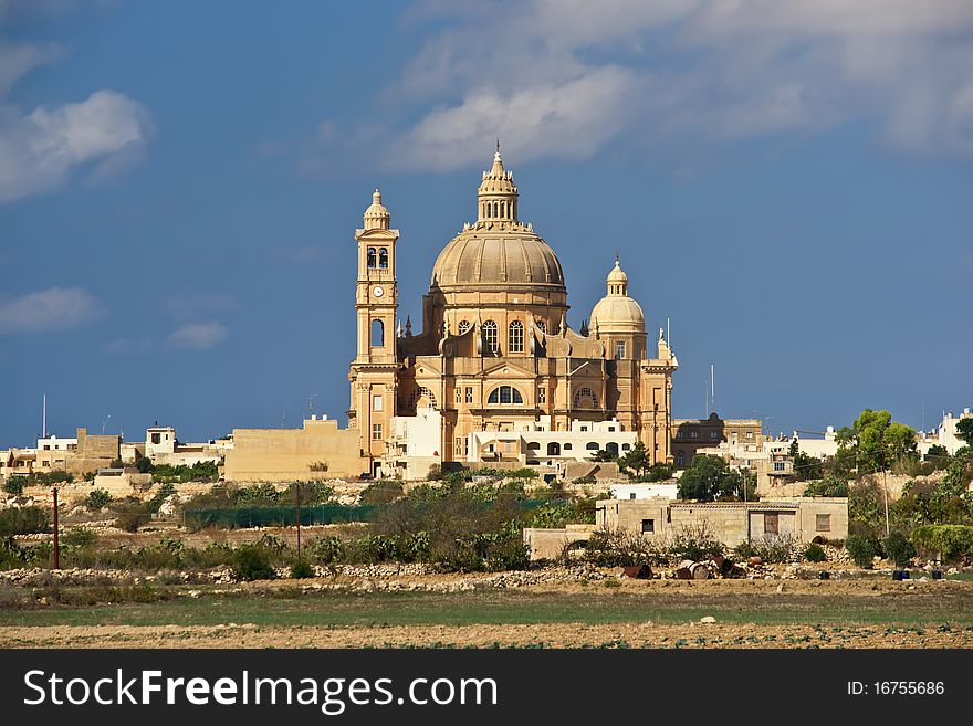 The Cathedral in one of a maltese cities