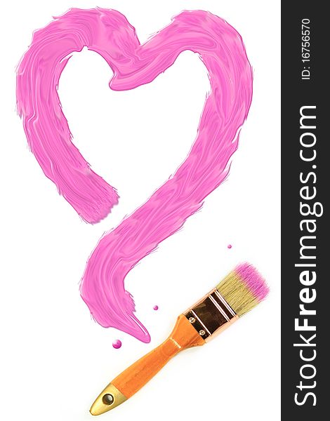 Love painting by your brush and pink color.