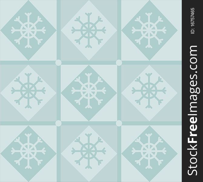 Cute winter pattern with snowflakes