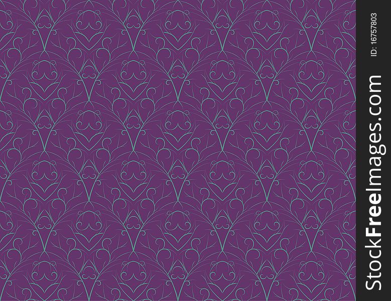 Seamless both side Damask wallpaper. EPS 8-. Seamless both side Damask wallpaper. EPS 8-