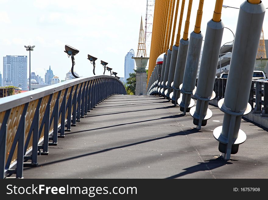 Pathway on mega sling bridge