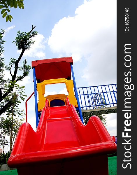 Small children playground on the park