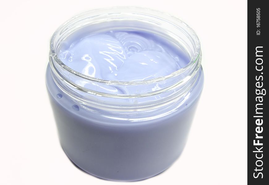 Violet cosmetic creme for face with lavender essence health-care