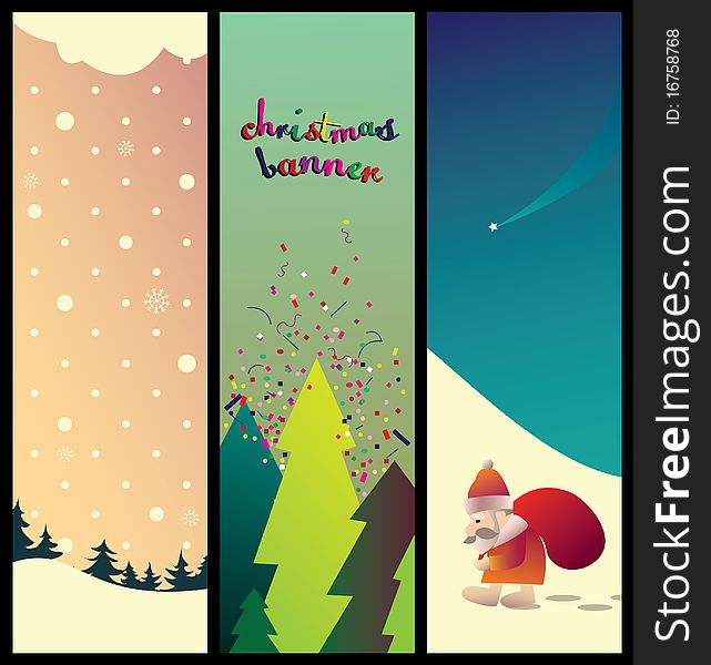 Collection of christmas banner
