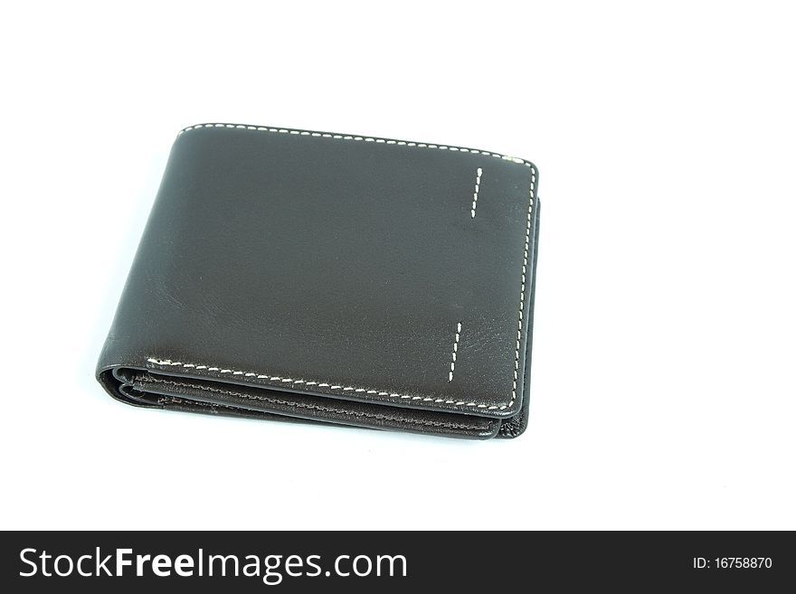 A Black wallet isolated on white background