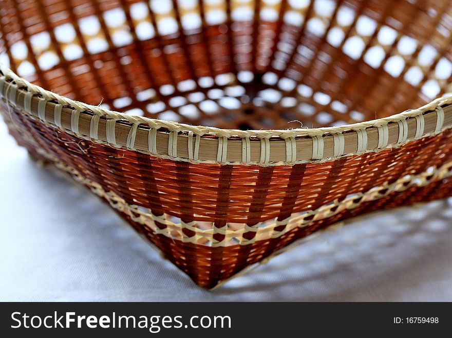 The beautifull bamboo basket of hand work