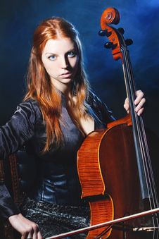 Cello Musician, Mystical Music Royalty Free Stock Photo Cello Musician, Mystical Music Royalty Free Stock Photo