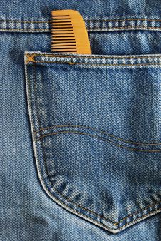 A Blue Jeans Pocket Stock Photo