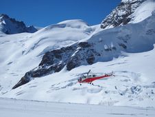 Vehicles Helicopter At Jungfrau In Switzerland Stock Photos