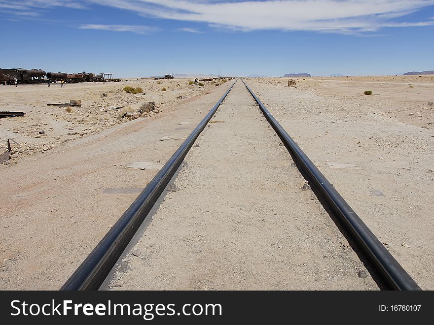 Train cemetery at the city of Uyuni, Bolivia