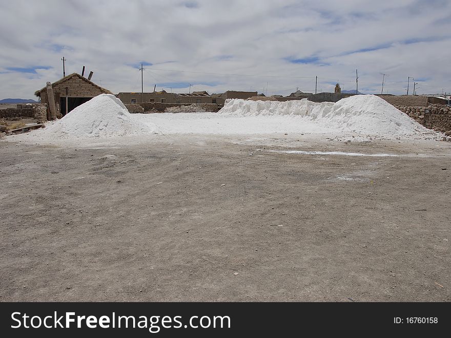 Colchani, a traditional salt mining village. Colchani, a traditional salt mining village