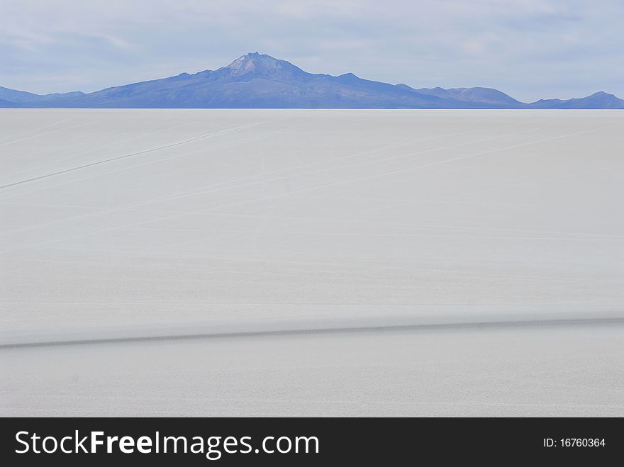 Tunupa salt flats as seen from Incahuasi, Bolivia