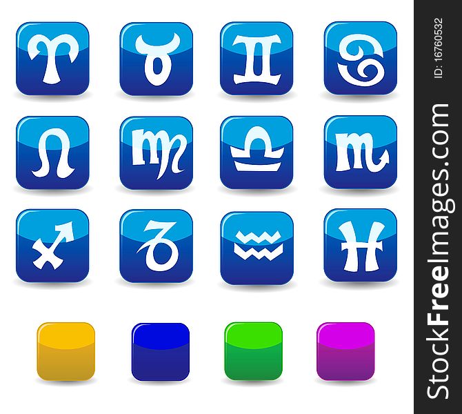 Signs of the zodiac on a white background. Signs of the zodiac on a white background