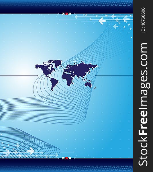 Abstract background with world map and place for your text. Abstract background with world map and place for your text