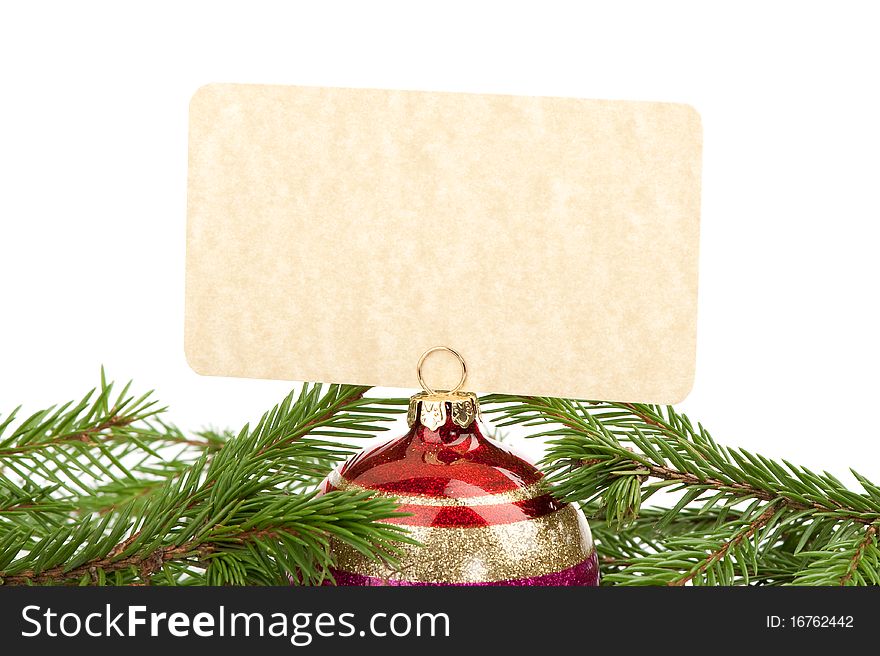 Christmas Ball with blank card