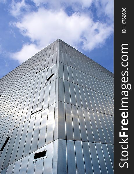 Façade of the Jewish museum in Berlin (Germany), project of the architect Daniel Libeskind. Façade of the Jewish museum in Berlin (Germany), project of the architect Daniel Libeskind