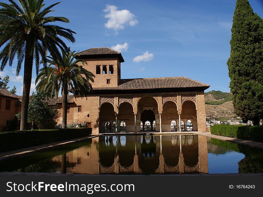 Sunny Alhambra Generalife garden (Spain). Sunny Alhambra Generalife garden (Spain)
