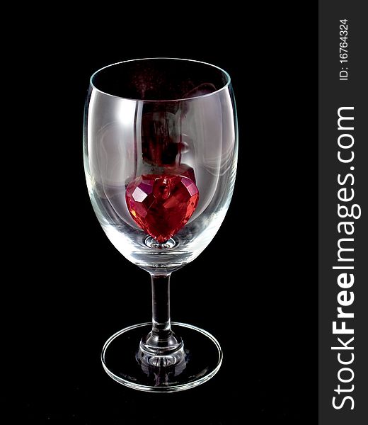 Heart In Wine Glass