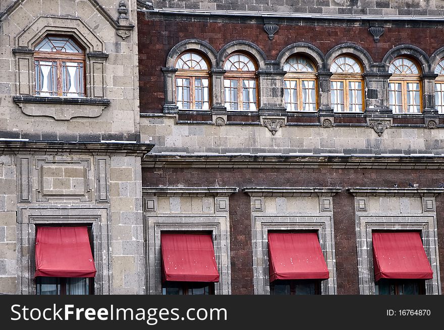 Detail of a historic building in Mexico city, Mexico. Detail of a historic building in Mexico city, Mexico