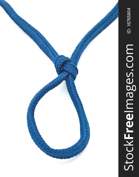 Hanging noose rope on the white background