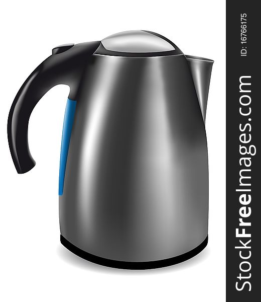 Electric kettle illustration isolated on white background. Electric kettle illustration isolated on white background