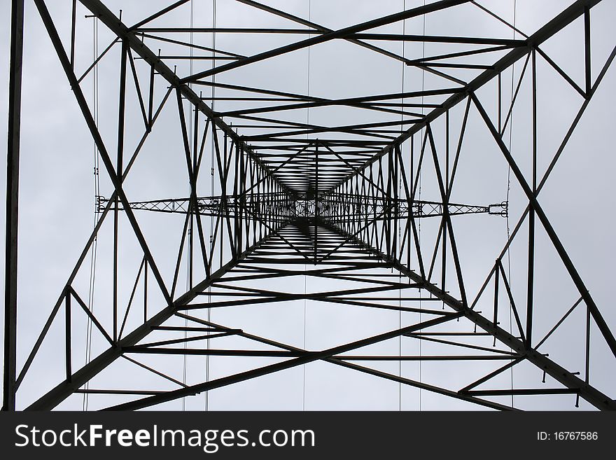 Electrical tower near to Schwandorf. Electrical tower near to Schwandorf