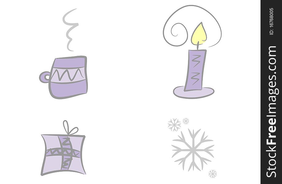 Clipart set: Advent and christmas