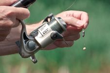 Fisherman Hand Holding A Fishing Rod Royalty Free Stock Images Fisherman Hand Holding A Fishing Rod Royalty Free Stock Images
