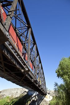 Steel Train Bridge Royalty Free Stock Photo