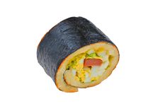 Roll Bread With Egg And Sausage Royalty Free Stock Photo Roll Bread With Egg And Sausage Royalty Free Stock Photo